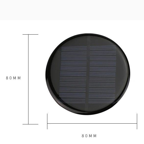 DIY солнечный Мощность 6V 2W 0.35A 80 мм литий Батарея Зарядное устройство виде незаполненного круга, поликристаллический кремний Панели солнечные эпоксидная доска