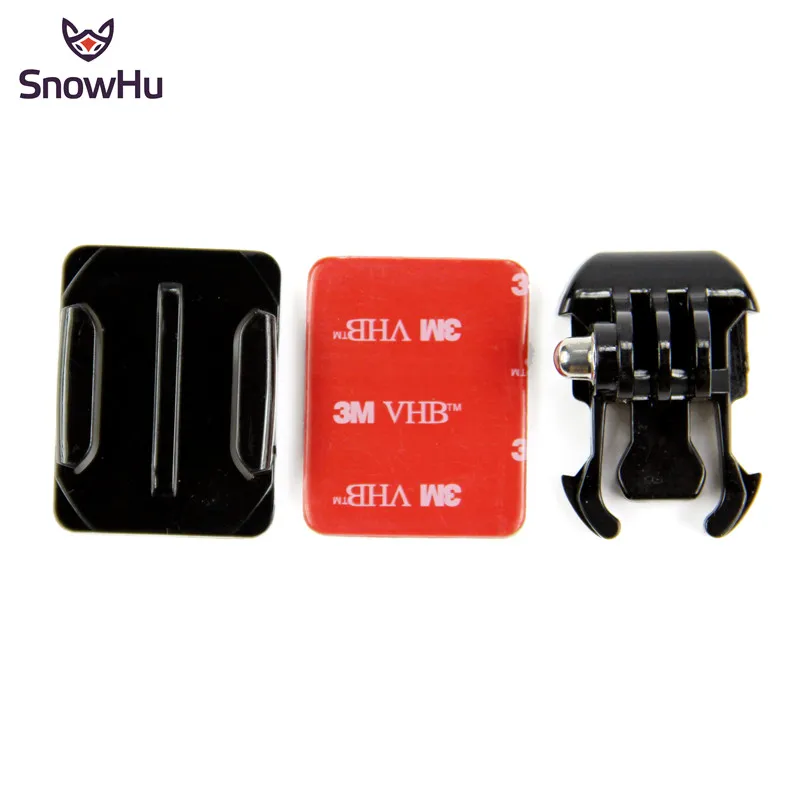 SnowHu для GoPro Крепление изогнутый шлема Surfac + 3M наклейка пряжка базовые изогнутые