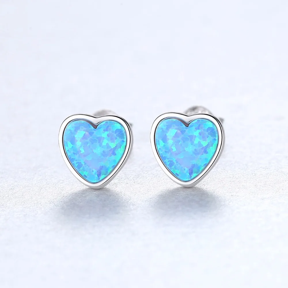 CZCITY 925 стерлингового серебра Lovely Heart ожерелье серьги гвоздики для женщин три Цвет