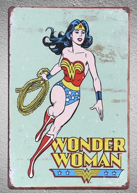 1 шт. знак Wonder woman Супергерой Марвел муравей Тор оловянные пластины настенные