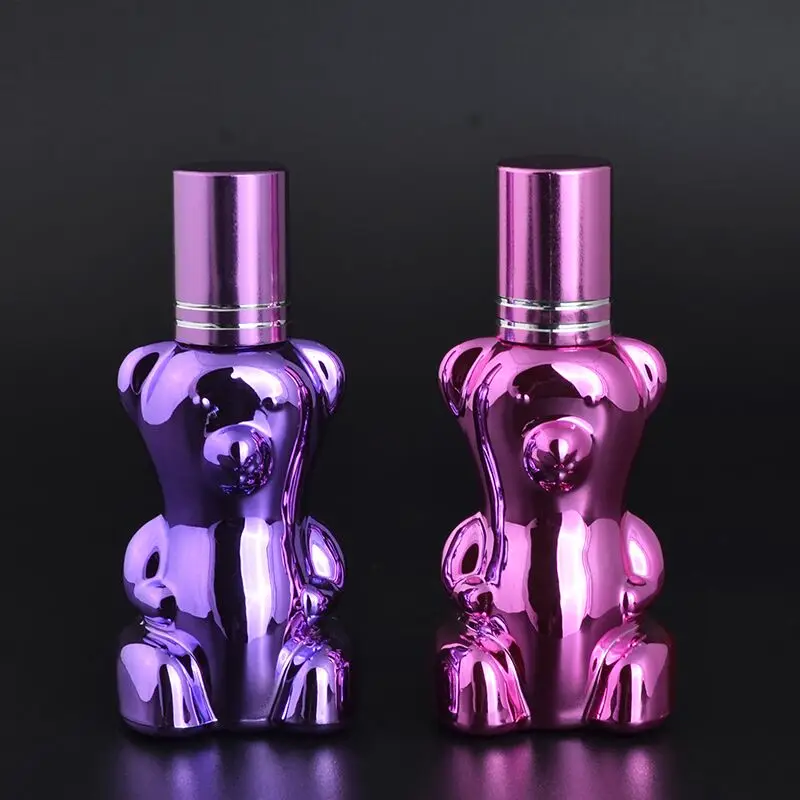 

MUB - 12ml Lovely Small Bear Metal Roller Ball Perfume Bottle High Quality Portable Refillable Perfume Oil Bottles