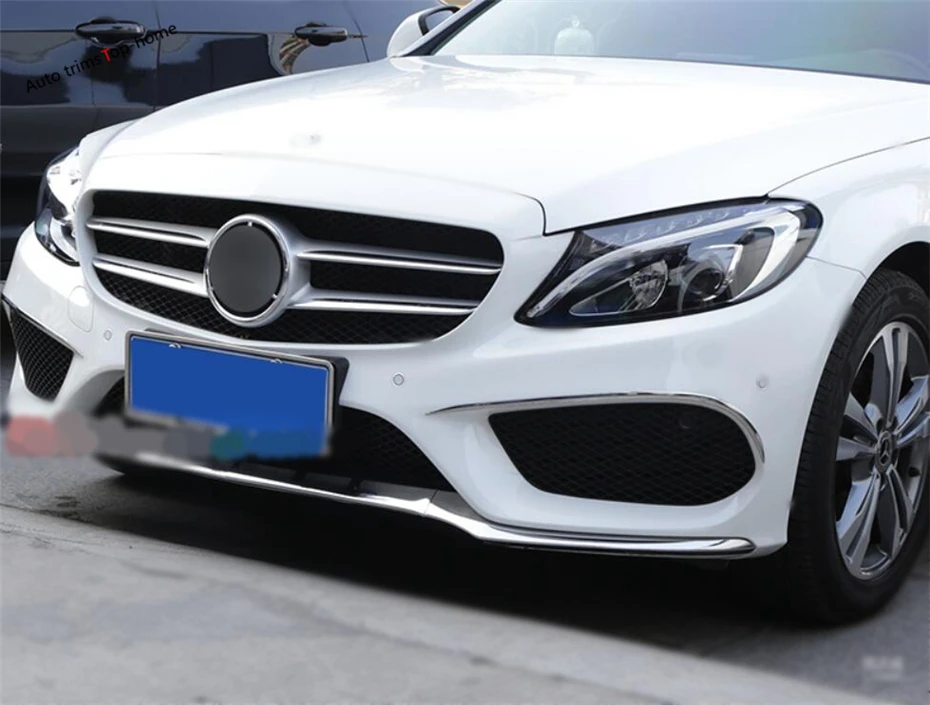 Yimaautoпланки для Mercedes Benz C Class W205 передние противотуманные фары лампа век Накладка бампера полосы крышка отделка