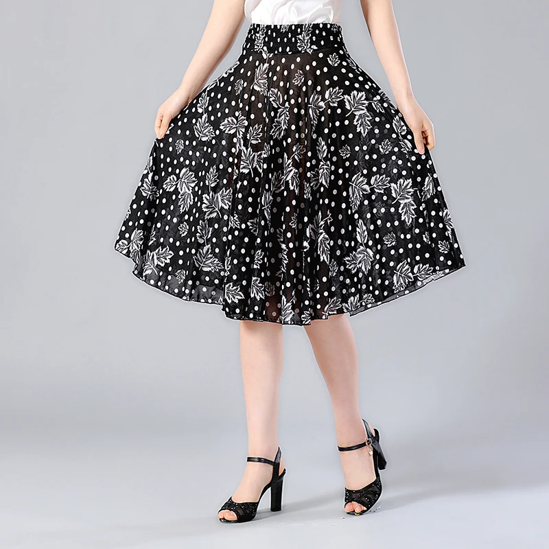 Новая летняя однотонная женская юбка с цветочным принтом, высокая талия, эластичная плиссированная юбка, Saias Midi Faldas, Повседневная трапециевидная юбка, 11 цветов