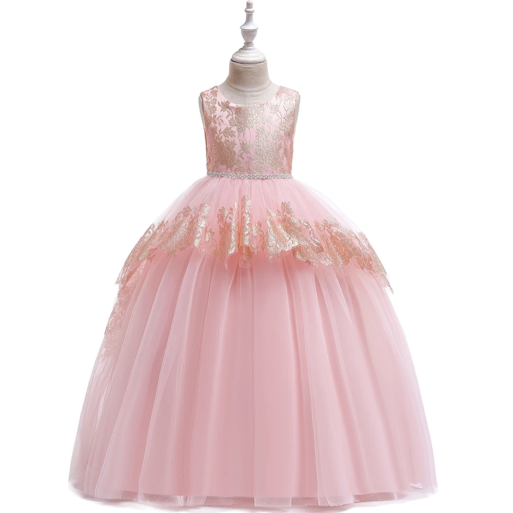 Girls Dress Long Ball Gown Evening Dress Kids Dresses Girls Children Prom Princess Party Wedding Dress for Girls, Sizes 8, 12, 14 Years image 3