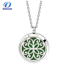 30 мм эфирные масла ювелирные изделия с диффузором оптом серебро Нержавеющая сталь подвески для ароматерапии оптом с цепочкой DLAR205-225