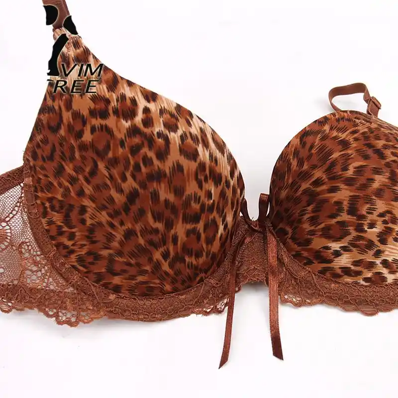 Leopard Bra Thong Set Sexy Underwear Balaloum French Brand Push Up
