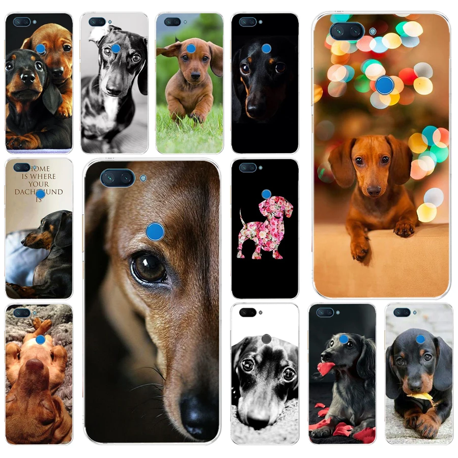 

108FG Dachshund Teckel Dackel Dog Soft Silicone Tpu Cover phone Case for xiaomi redmi mi 8 A1 A2 lite