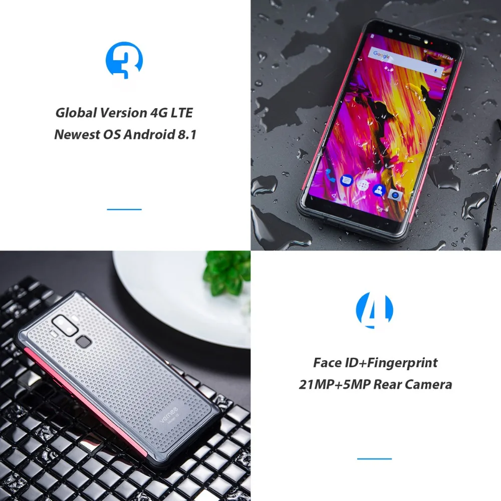 Vernee V2 Pro IP68 Waterproof Smartphone 5.99\