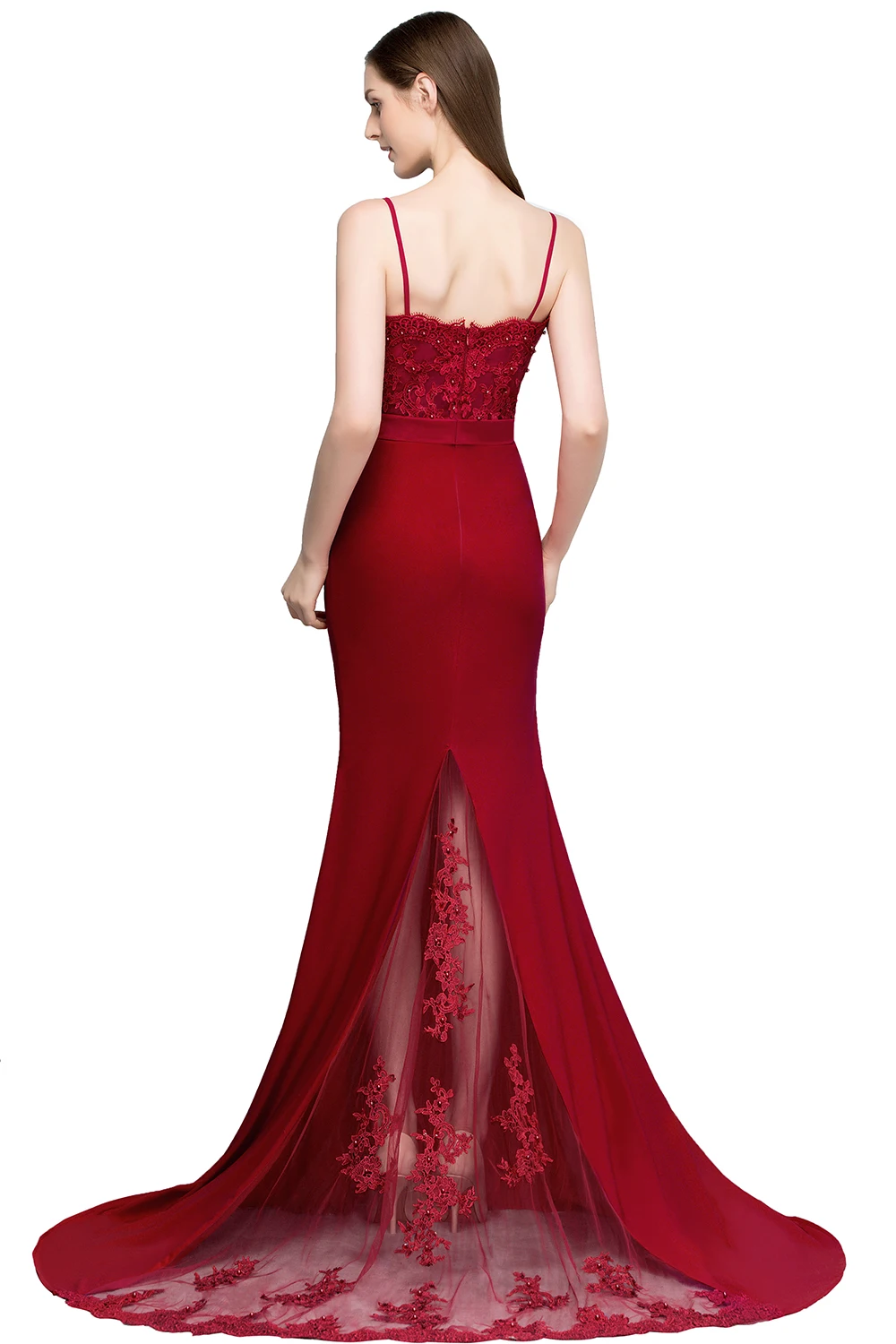 Robe de soiree Sexy Back Burgundy Lace Evening Dresses Long 2019 Spaghetti Stripes Prom Dresses Party Gown Robe de soiree Sexy Back Burgundy Lace Evening Dresses Long 2019 Spaghetti Stripes Prom Dresses Party Gown