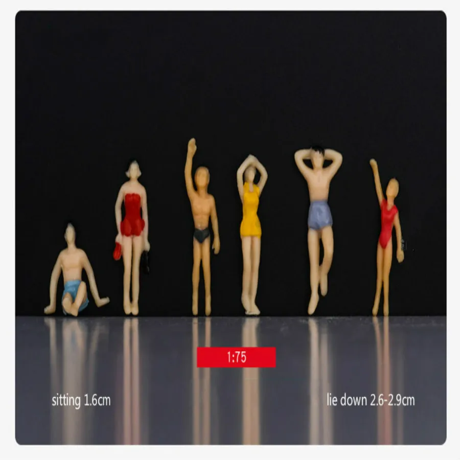 architecture plastic scale swimming figure  in ho train layout  (36)