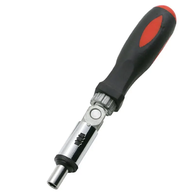 

1PCS 180 Degree Switch Red Handle Screwdriver Ratchet Multi-functional Portable Wrench Handle Hexagonal Screw Driver