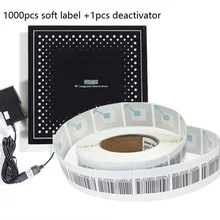 1000 шт. eas Мягкая Этикетка 8,2 МГц и 1 шт. eas Мягкая Этикетка деактиватор