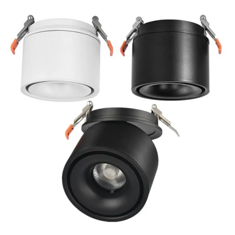 

10W/15W LED embedded down lamp Foldable and 360 degree rotatable and unique design COB background ceiling spot light 85-265V