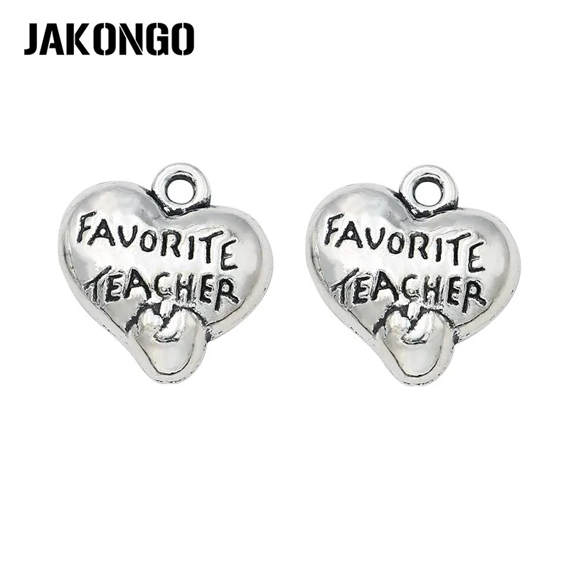 JAKONGO 15 шт./лот антикварные посеребренные любимые преподаватели Подвески для