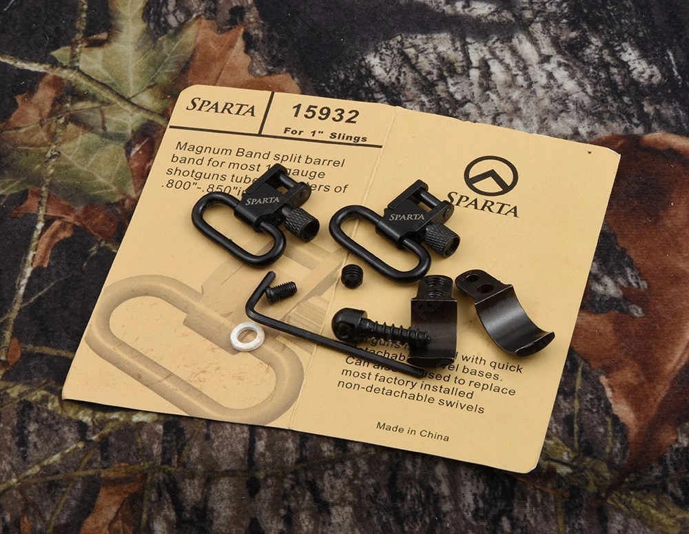 

Sparta gun sling qd super swivels with Magnum Band Split Barrel For Most 12 Gauge Shotgun .800" .850" adapter 15932 M8118