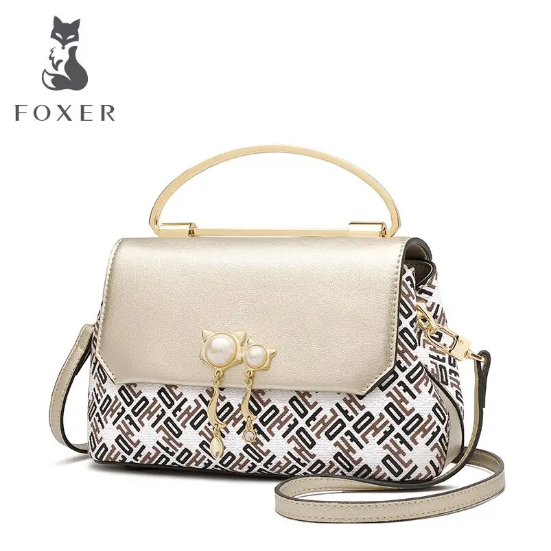 

FOXER luxury fashion handbag 2018 new Korean bag fashion wild shoulder bag girl ins messenger bag