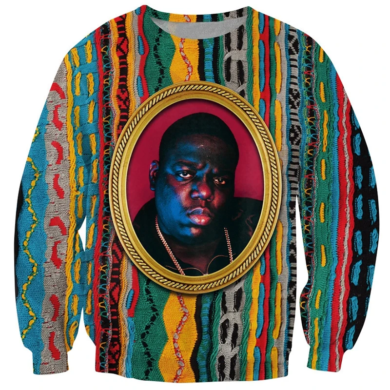 Cloudstyle 2021 Biggie 3D Sweatshirt Men Notorious B.I.G. 3D Print