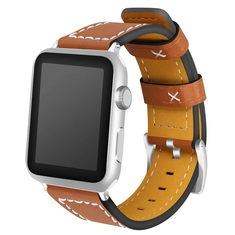 20 шт. качественный кожаный ремешок для часов Apple Watch 44 мм 40 42 38 серия 4 3 2 1 iWatch