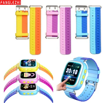 

Replace Smart Watch Strap for Q750 Q100 Q60 Q80 Q90 Watchband Kids GPS Tracker Watchband Silicone Wrist Belt with Connection