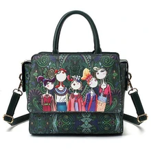 Женская сумка в стиле пэчворк, зеленая сумка с клапаном для девушек, женская сумка на одно плечо, Дизайнерская кожаная модная сумка-мессенджер F66