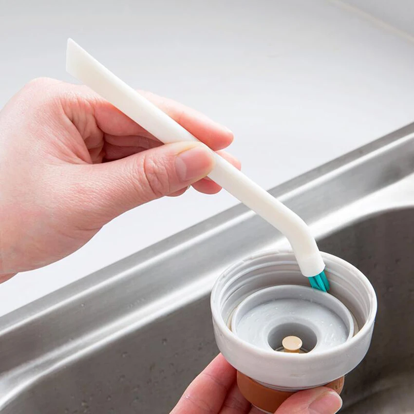 2pcs/set Bottles Cleaning Brush Portable Sink Scrubber Long Handle Easy Glass Milk Bottle Cup Brushes | Дом и сад