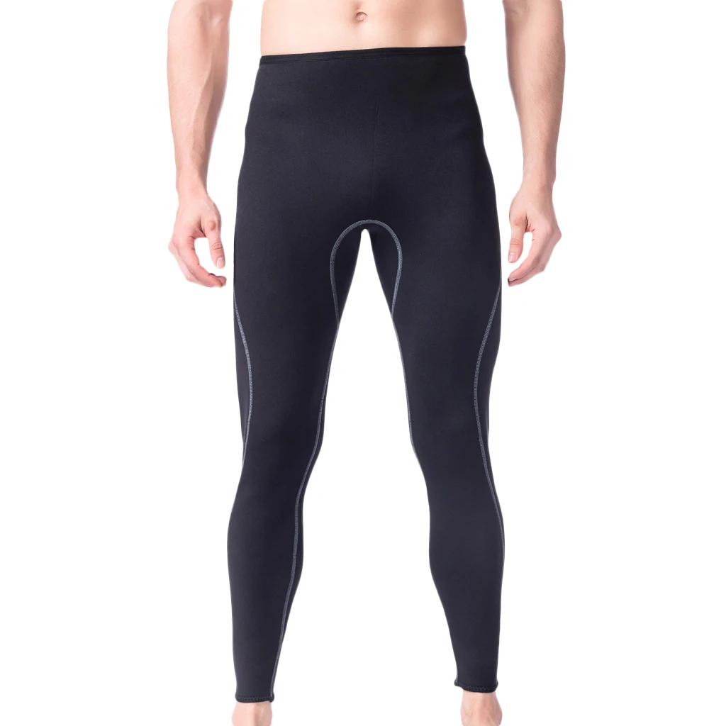 Men Black Wetsuit Pants Stretch Neoprene Snorkeling Scuba Surf Canoe Diving Swimming Spearfishing Long Pants Trousers S/M/L/XL