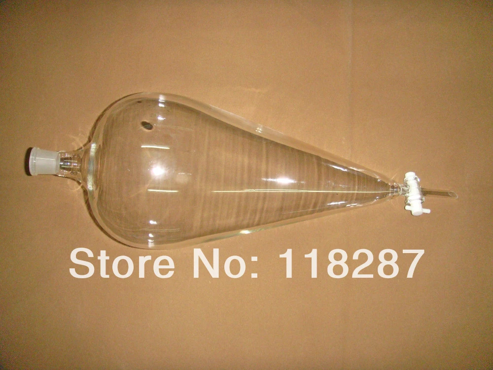Lab Funnels 24/29 joint with PTFE Stopcock drop funnel 1000ml Pyriform