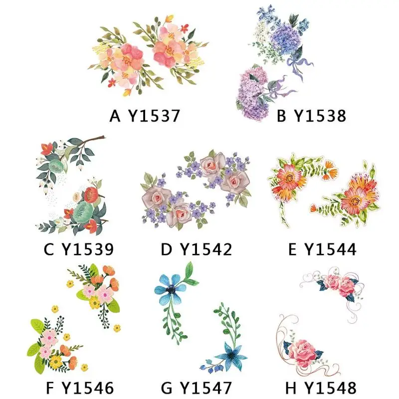 Элегантный цветок наклейки на холодильник s домашний декор настенная Мебель Туалет стикеры s 8 цветов съемный самоклеющийся стикер на стену