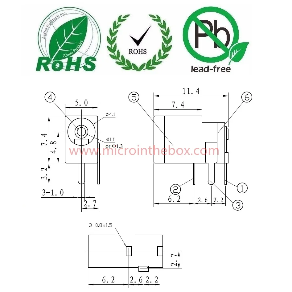 DC connector DC002 female 3.5*1.1 3.5*1.3 Black DC Power Jack Socket Connector 5.5*2.1 PBT DC 005 -in Connectors from Lights & Lighting on Aliexpress.com ...