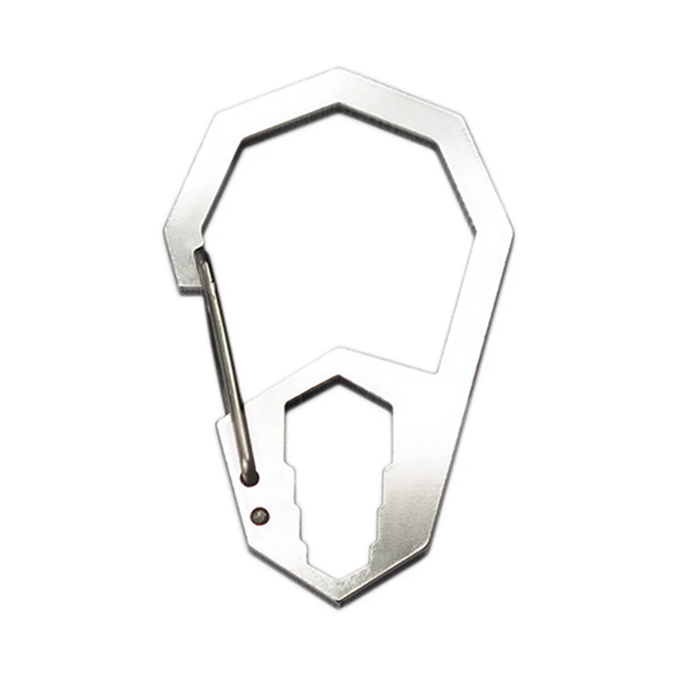 

1Pcs EDC Outdoor Camping Tool Outer Hex Spanner Carabiner Stainless Steel Climbing Buckle Multi-Function Keychain Hanging Buckle