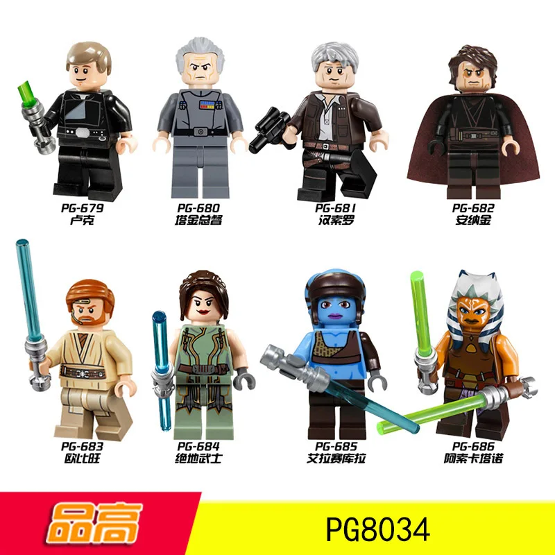 

Star Wars Luke Skywalker Wilhuff Tarkin Han Solo Jedi Knight Minifigured Building Blocks Figure Bricks Compatible With Legoings