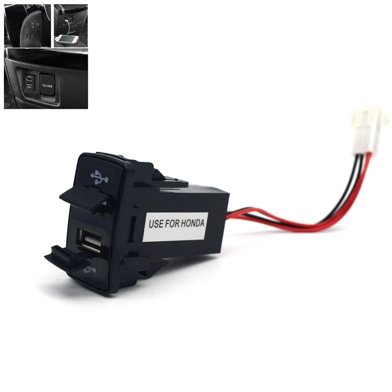 

2.1A Dual USB Power Socket for SmartPhone iPad iPhone,Quick Charger for HONDA