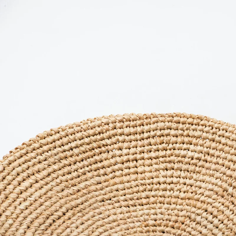 01901-HH7282 натуральная рафия ручная работа трава твердая Современная фэнциклоидная берет кепка мужская женская шляпа для отдыха