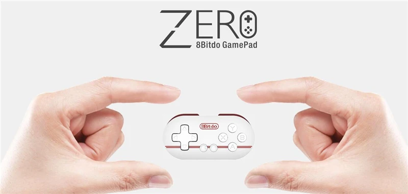 Малый Размеры Портативный 8bitdo нулевой мини контроллер Bluetooth Белый Беспроводной