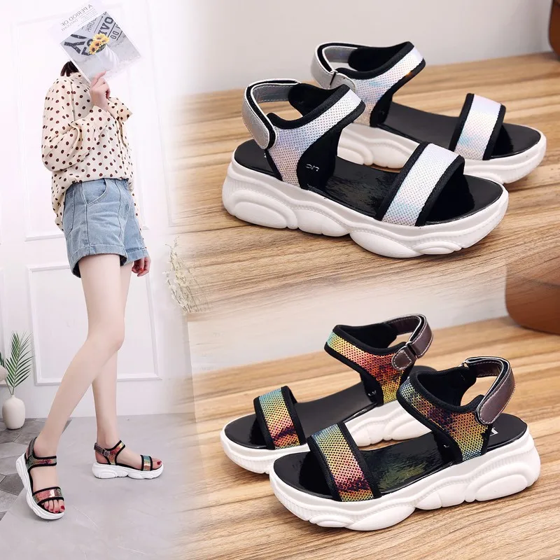

Summer 2019 New Flat-soled Magic Shoes Open-toed Little Bear Sole Sports Sandals