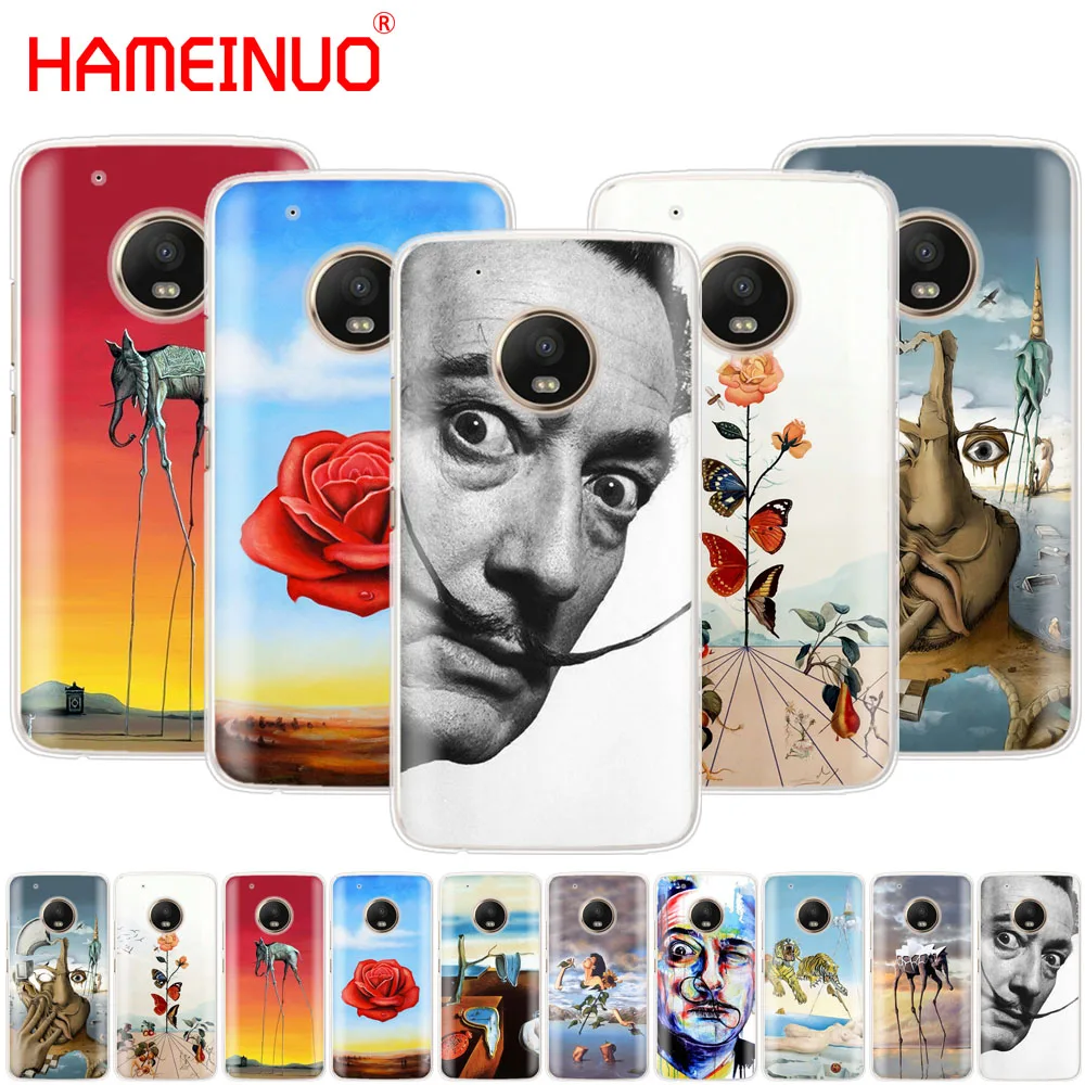 

HAMEINUO Salvador Dali case phone cover For Motorola Moto X4 C G6 G5 G5S G4 Z2 Z3 PLAY PLUS