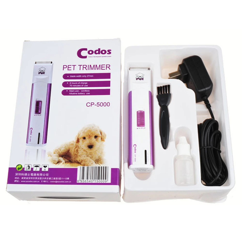 Codos CP5000 Professional Cat Dog Part Hair Trimmer Pet Face Ears Foot Clipper Rechargeable Dog Grooming Clipper Haircut Machine