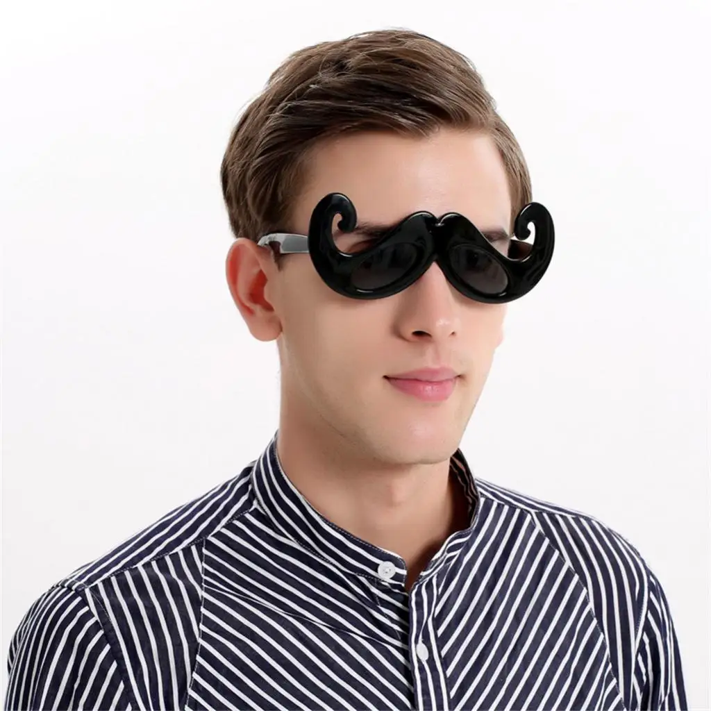 Funny Black Novelty Moustache Frame Eye Glasses Photo Props Cosplay Birthday Carnivals Party Groom Beard Sunglasses