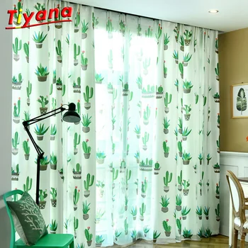 

Comfortable Cotton Green Curtain for Bedroom Blackout Curtains for Living Room Home Decoration Children's Boys Girls WP204 *30