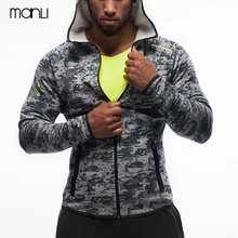 Мужские уличные тренировки бег фитнес бренд с длинным рукавом Bodybulding Акула Кофты на молнии тренажерные залы облегающая одежда с капюшоном