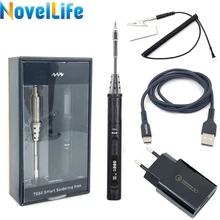 Mini TS80 Portable Electric Soldering Iron Adjustable Temperature Digital Solder Station OLED Display USB Type C Power Jack