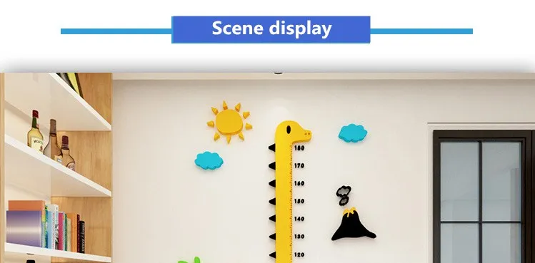 Акриловые 3D Ростомер динозавр 3d настенные наклейки для детской комнаты мультфильм детские Ростомер стикер на стену спальня домашний декор
