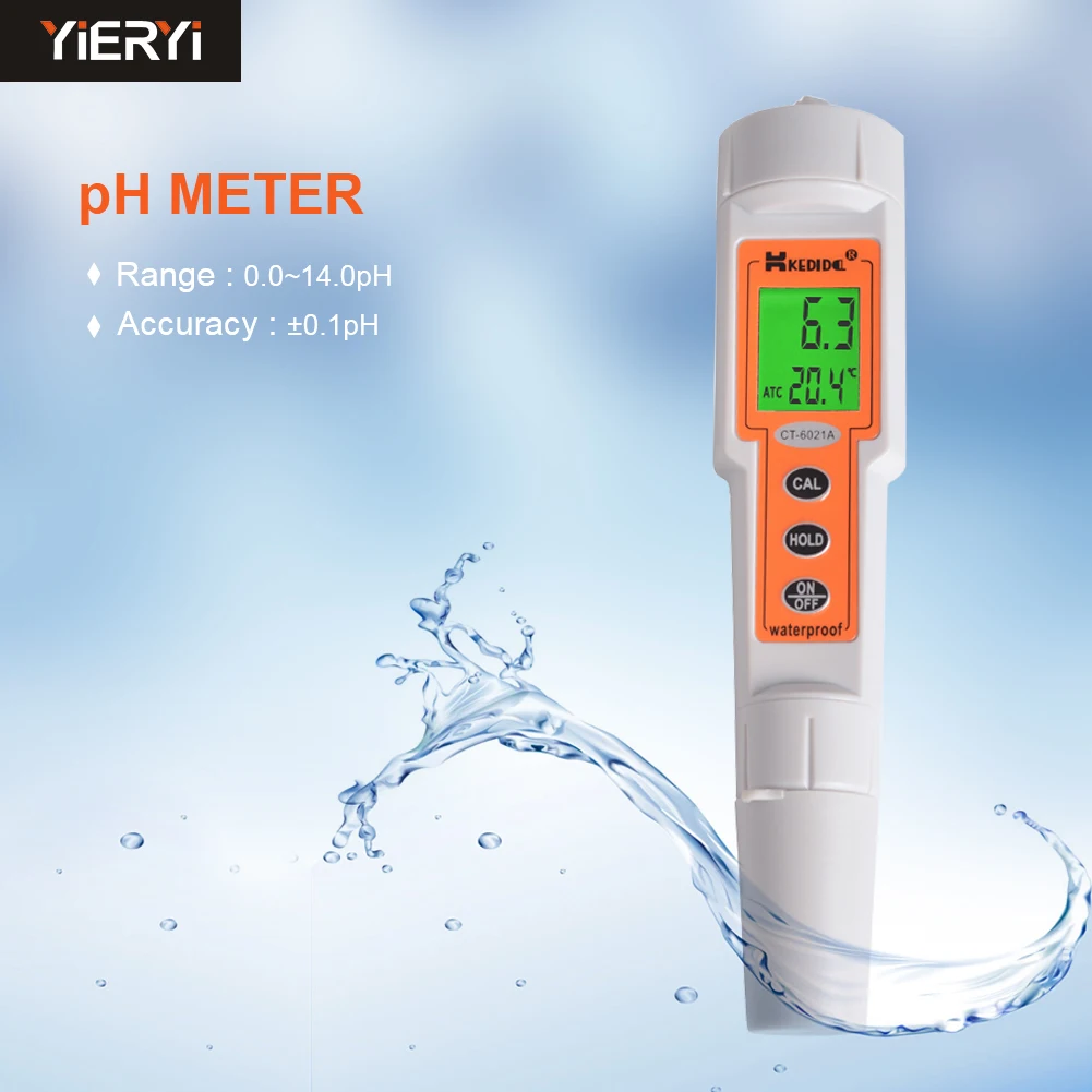 

New Professional Portable pH Meter Waterproof Digital Pen pH Tester Aquarium Fish Tank Water PH Tester Monitor
