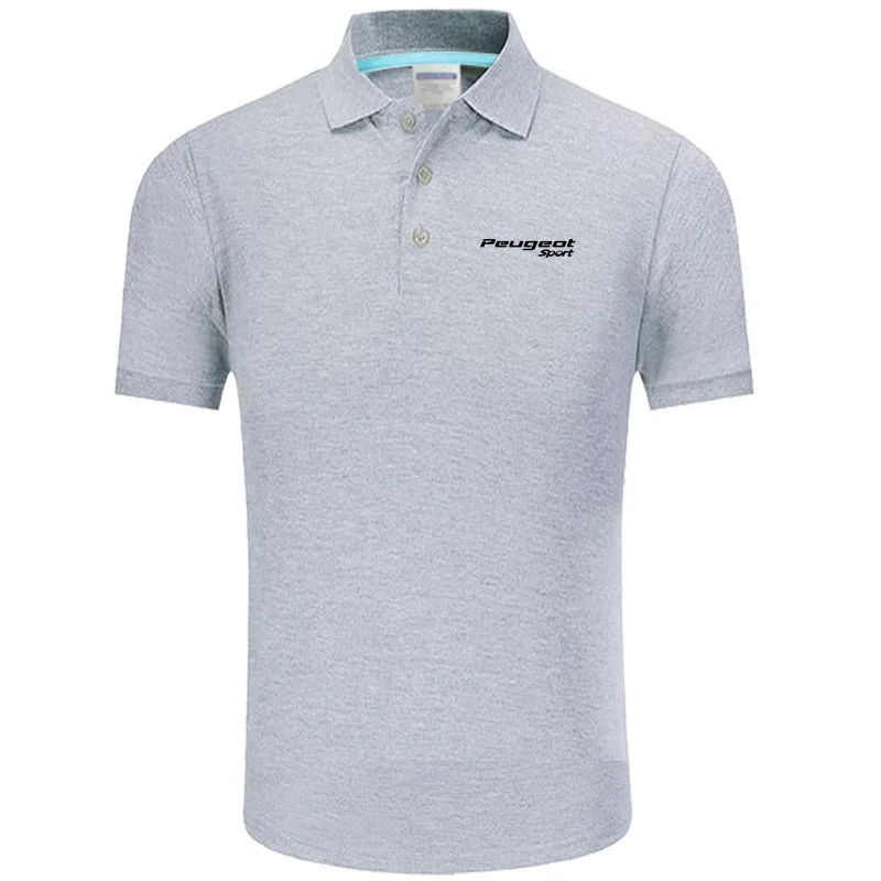 

New Polo Shirt Peugeot logo Cotton Polo shirt Short Sleeve High Quantity polo shirts