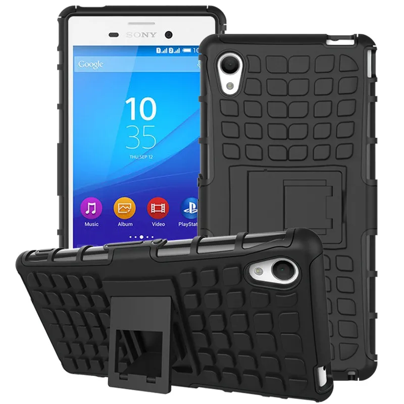 

For Sony Xperia M4 Aqua Case Heavy Duty Armor Shockproof Hybird Hard Rugged Rubber Case M4 Aqua Dual Cover E2303 phone cases