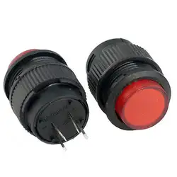 DHL/EMS 50*2 шт., 4 Pin КРАСНЫЙ 3 В LED Cap OFF ON Self-locking Кнопочный Переключатель-A1