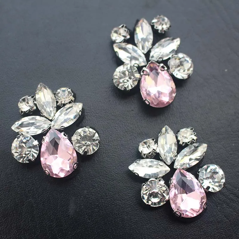 

3Pcs/Set 3D Handmade beaded flowers Patches for clothing DIY sew on sequin rhinestone parches Beaded floral applique patch RP09