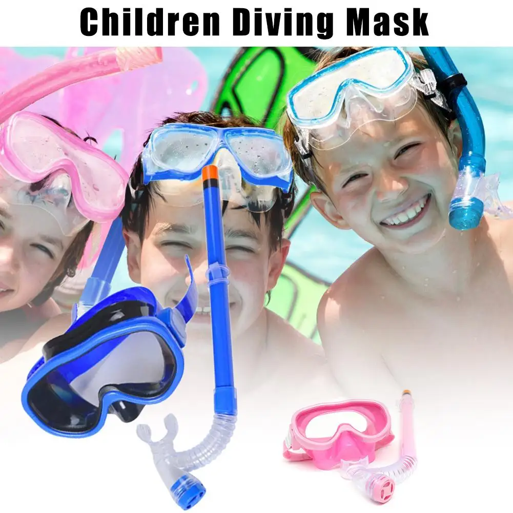 

Swimming Goggles for Boy Girl Goggles Set Semi Dry Snorkeling Swimming Goggles Kid Children Glasses Diving Snorkel Scuba Mask