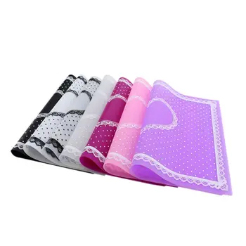 

7 Colors Nail Art Salon Manicure Practice Silicone Pillow Hand Holder Cushion Lace Table Washable Foldable Mat Pad
