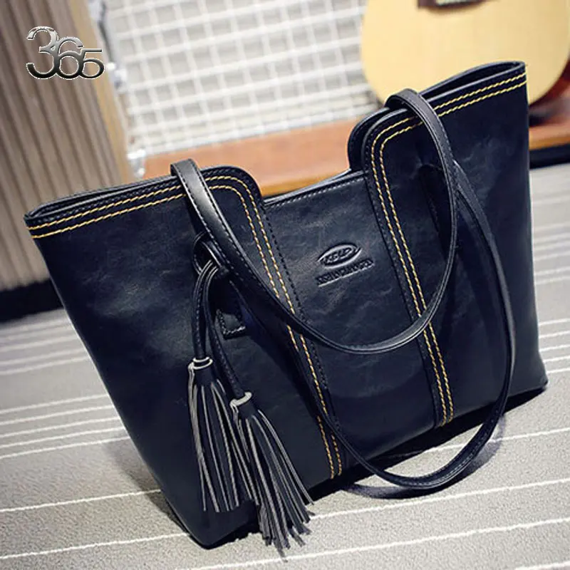 

Free Shipping Black/ Brown/ Gray Hot Style Large Casual Women Handbag PU Leather Shoulder Bag